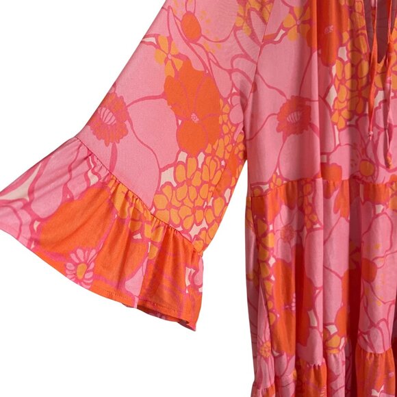 Show Me Your Mumu Womens Sheer Floral Boho Babydoll Dress Size M Festival - Picture 5 of 9